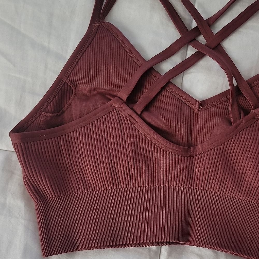 Aerie Ribbed Bralette - Dusty Rose